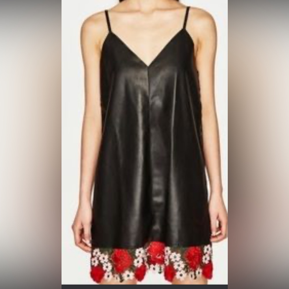 Faux leather dress Zara